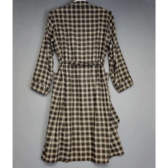 Vintage Saks Fifth Avenue Robe Men's Medium Plaid Viyella Belted Sleepwear - Picture 11 of 12